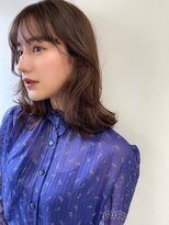 ミディアムレイヤー_くびれミディラベンダーカラー