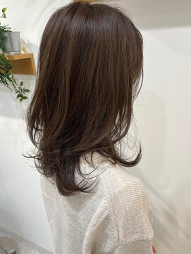 ジュエ ヘアー デザイン(Jue hair design) グレージュ　くびれセミディ