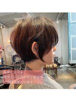 髪質改善と縮毛矯正の専門店 サンティエ(scintiller)&nbsp;大人可愛い20代30代40代小顔ワンサイドショートボブ丸み前下がり
