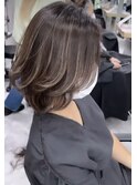 ハイライト　ボブ　バレイヤージュ