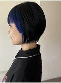 【石橋/インナーカラー】デザインカラー ショート ボブ