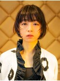顔まわりにレイヤーを入れたショートボブ3【中目黒】