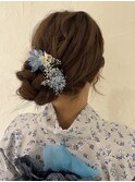 梅田浴衣レンタル　花火大会　ヘアセット　WEST.