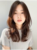 韓国ヘアミディアムくびレイヤーイメチェン小顔似合わせカット