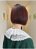 ミニボブ×暖色