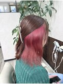 インナーカラー/イヤリングカラー/ケアブリーチ/ブリーチ/カラー