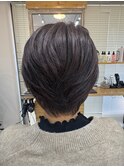 ショート暗めオリーブベージュ