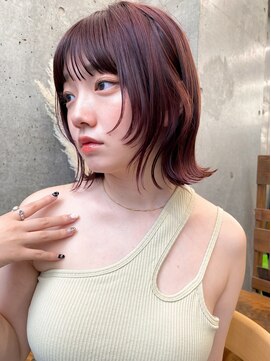 ガーデン 渋谷(GARDEN) ピンクラベンダー　ブリーチなしカラー　レイヤーカット