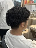 メンズカットツイストスパイラルパーマニュアンスパーマショート