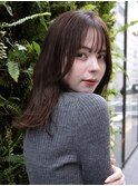◆モテ髪顔周り小顔ミディアムレイヤーカット/シースルーバング