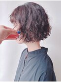 【morio 原宿】★ニュアンスボブパーマ　外国人風パーマ★