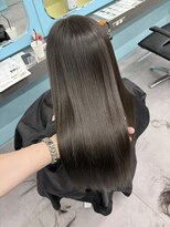 ノー バイ イオエ 西梅田(no. by ioe)&nbsp;ブリーチなしカラー/髪質改善/ミルクティーベージュ/小顔ヘア