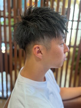 バグスドゥア(Bagus dua) フェザーパーマメンズショート10.12