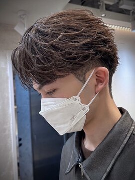 ルースト 京都駅前店(ROOST) フェザーパーマ×ブラウンカラー