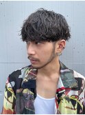 原宿マッシュシャドウパーマフェザーショートスパイラルパーマ