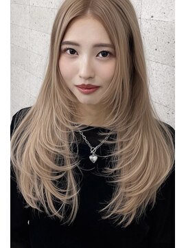 ココロヘアー 住吉店(Cocolo hair) ミルクティーベージュカラー×レイヤーカット×PRトリートメント