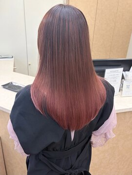 モア 下通店(MORE) Rose pink gradation／ブリーチ／レイヤーカット