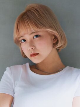 ステラバイケンジ(STELLA by KENJE) 韓国風レイヤーカット艶カラーローズブラウン前髪カット