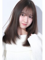 インデックスヘアソア(in'dex hair soar) 髪質改善グレージュカラーカーキベージュレイヤーロング錦糸町