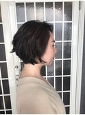 ルーズパーマショートボブ