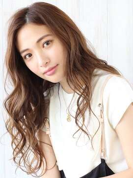 アンダーバーホワイトモデ 河内長野(_WHITE mode) ミルクブラウン　エアリー巻き　空気感スタイル