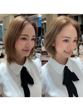 アフロート ギンザ(AFLOAT GINZA) AFLOAT GINZA【仲道 弘泰】大人可愛いボブ【before→after】