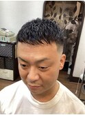クロップフェード濡れパンスタイル