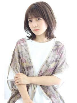 ヘアリゾート ラグーン(hair+resort lagoon) こなれミディ×くびれボブ/イルミナカラーベージュ 20代30代40代