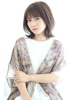 ヘアリゾート ラグーン(hair+resort lagoon) こなれミディ×くびれボブ/イルミナカラーベージュ 20代30代40代