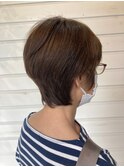大人かわいい耳掛けハンサムひし形ショート☆シースルーバング