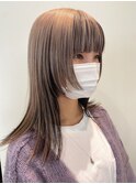 【藤沢横浜】姫レイヤー/ベージュ×ブラック/逆インナーカラー