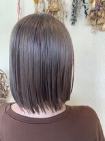 リブレ ジュネス 郡山堤下店(Libre jeunesse) 切りっぱなしbob 透明感抜群なグレージュカラー