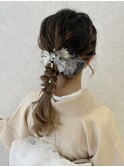 編み下ろしヘア