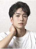 30代40代メンズビジネスナチュラルブラウン爽やかツーブロ
