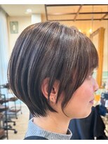 コンフィー(comfy)&nbsp;『サザワ」フェザーパーマチェリーブラウンミニウルフ