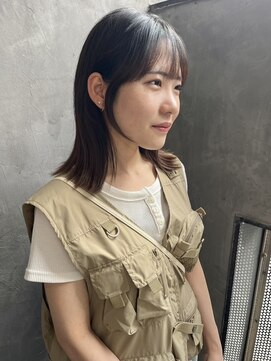 ナンバー 博多(Number) 伸ばし途中ミディアムヘア