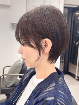 メルバイグラフ 梅田(mel by GRAFF) ショートカットxひし形ショートボブx前髪あり20代30代40代