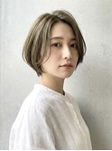 ショート/ハイトーン/ミルクティーベージュ/三鷹