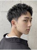 アクティブショートルーズショートニュアンスパーマ縦落ちパーマ