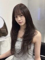 ロムーク 表参道(LOMKH)&nbsp;シールエクステロングレイヤーカット顔周りココアブラウン