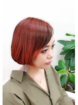 イッツヘアー(IT'S HAIR) オレンジツートンのショートボブ