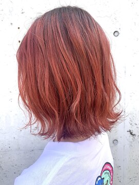レーヴ(Reve) 切りっぱなしbob×orange　red　color【レーヴ】