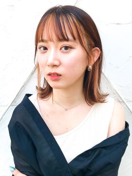 ニュウニュウ(NIU NIU) オレンジフェイスフレーミング_インナーカラー_ハイライトカラー