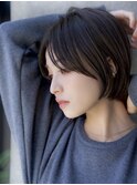 前髪長め大人ショートボブ20代30代40代【AIN.表参道】川原大地