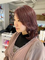 ネイロ 錦糸町(NeiRo) ピンクベージュカラー　韓国風ミディアムヘア