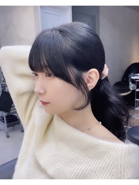 ロンドアヴァントゥス 池袋(Lond aventus) 韓国レイヤー/韓国風/ボブ/髪質改善/黒髪/ブリーチなし〔池袋〕