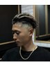 カット＋シェービング＋デザインパーマ＋ブリーチ＋カラー