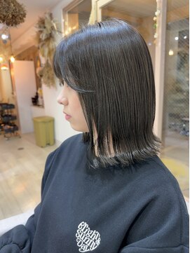 アミュー(amiu) ハイライトオリーブグレージュ/細めハイライト/くすみベージュ