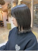 ハイライトオリーブグレージュ/細めハイライト/くすみベージュ