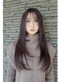 ロングレイヤーカット透明感カラー岡山南中央町